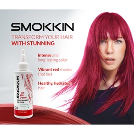 Smokkin Innovation Semi-Permanent Hair Color - 039 Orange Blaze, 5.5 FL. OZ (162 ml) - Intense orange for shiny hair - Vegan, ammonia, peroxide & alcohol free. (068 Rich Crimson, 162Ml)