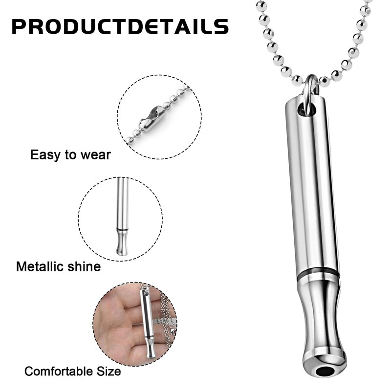 MHDUYEG Anapana Breathing Necklace, 2 Pieces, Smokeless Hoki Necklace Against