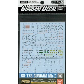 Bandai #102 RX-178 Gundam MK-II [RG] (Gundam Decal)