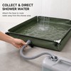 31.5-Inch Foldable Portable Shower Pan with Detachable Drain Pipe