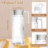 2 Pack Water Jar for Fridge, 1.1L Plastic Pitcher with