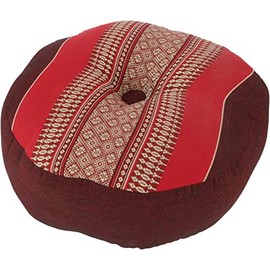 GURU SHOP Meditation Cushion, Yoga Cushion, Seat Cushion, Floor Cushion, Decorative Cushion, Red, 18 x 30 x 30 cm, Meditation Cushion & Seat Cushion