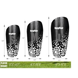 Deepflair Soccer Shin Guards Pads with 1 Pair Shin Guard Sleeves Protective Equipment Shin Guards Soccer Cushion Protection Reduce Shocks for Shin Guards Soccer Youth/Adult for Boys/Girls(S)