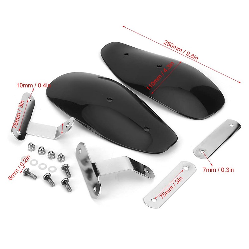 Motorcycle Handguard Hand Guards Wind Cold Protector Windshield rs 10mm/0.4in