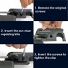 Sun Visor Repair Kit Visor Mounting Clips Aluminum Black Sun