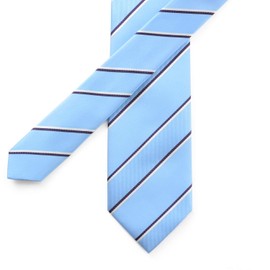 MICHI CORONDON Brand Necktie, Made in Japan, Silk, Jacquard Weave, Woven Pattern, Stripe, B Pattern: Saxophone