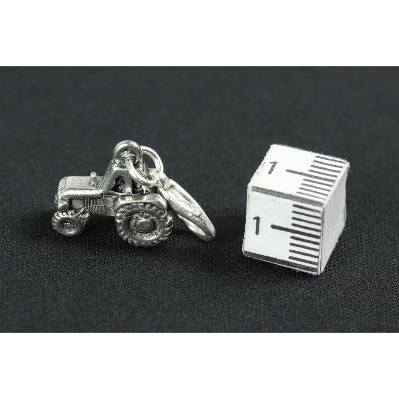 Miniblings Pendant Charm Bracelet Tractor Tractors Farmer Farm Silver