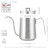 Easyworkz Gooseneck Kettle 600ml Stainless Steel Hand Drip Coffee Pot