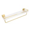 Bathroom Wall Shelf Space Aluminum and Acrylic Rustproof Punch Free