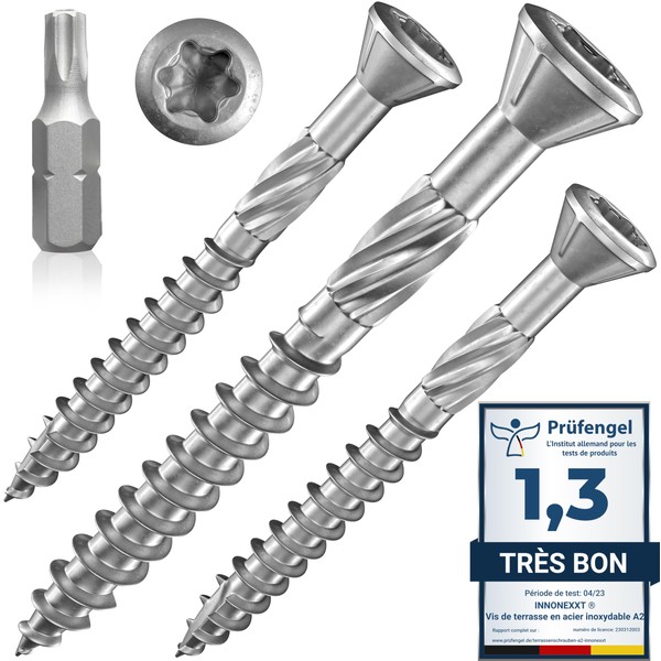 INNONEXXT® Premium Stainless Steel decking Screws A2 incl. bit |