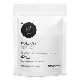 Medicom, Collagen Peptides with Verisol® B Collagen Peptides 150 g, Bioactive Collagen Peptides for Beauty & Exercise