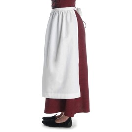 HEMAD Medieval Apron Cotton Model: Repanse, White