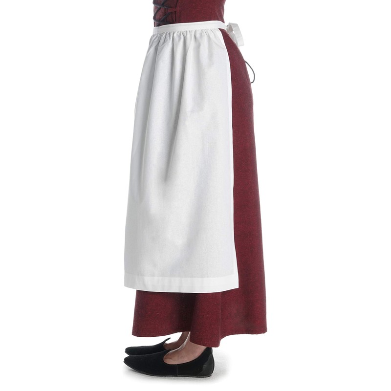 HEMAD Medieval Apron Cotton Model: Repanse, White