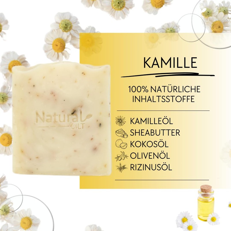 Natural Cilt Chamomile Soap, 100% Natural Soap, Without Harmful Ingredients,