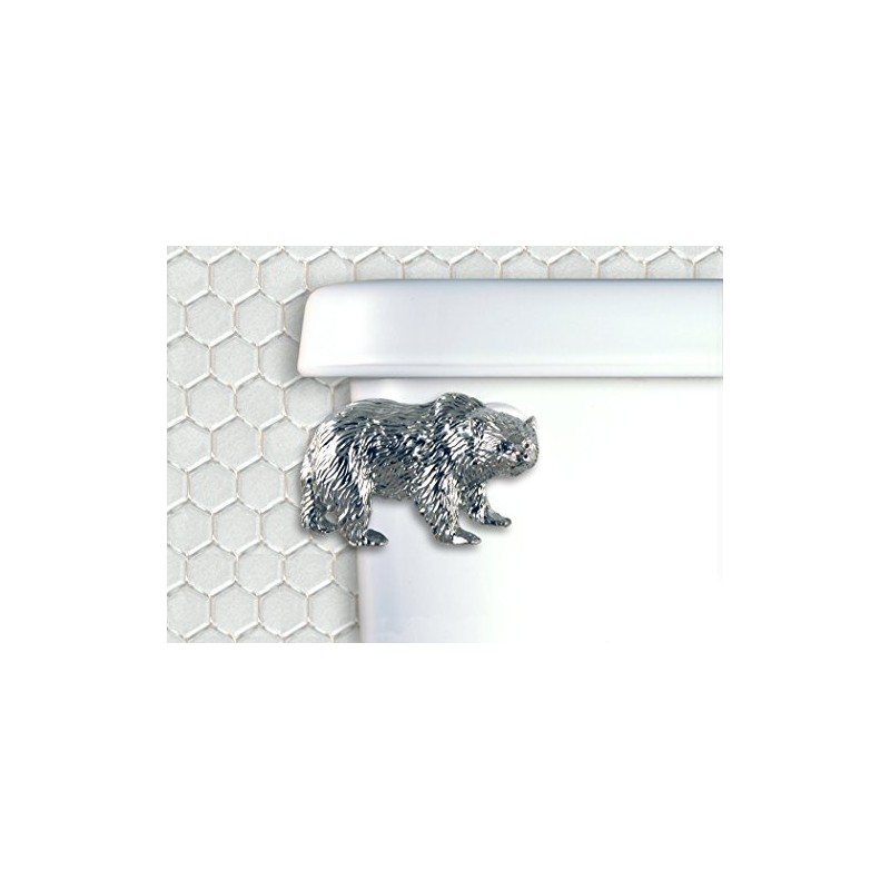 Functional Fine Art Bear Chrome Decorative Toilet Flush Handle/Tank Trip