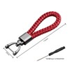 JNNJ Braided Leather Keyring, Leather Car Keyring, Car Motorcycle, Key