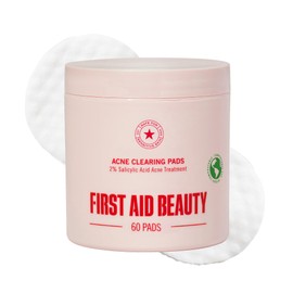 First Aid Beauty Acne Pads for Face - Maximum Strength Acne Treatment - 2% Salicylic Acid Pads Treat Without Drying, (60-ct)