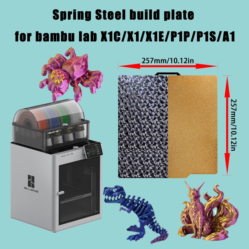 Build Plate for Bambu Lab P1S/X1C/X1/X1E/P1P/A1: TinytreesSmooth PEI H1H Carbon