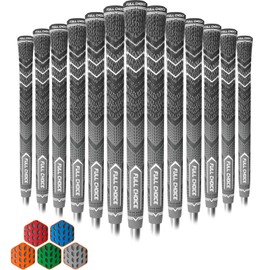 Full Choice Cross Corded Golf Grips 13 Pack, Low Taper Design, Choose from 13 Grips or 13 Grips with All Kits, 3 Sizes 5 Colors Options, Multi-compound Hybrid Golf Club Grips, CG01 Series