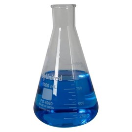 United Scientific™ FG4980-1000EA, 1000mL (1L) Borosilicate Glass Erlenmeyer Flask, 1 Each