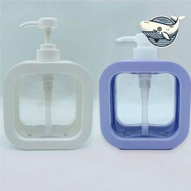 Trendy shampoo cream pump bottle white purple empty cosmetic container cosmetic empty bottle / 트렌디 샴푸 크림 펌프 용기 화이트 퍼플 공병 화장품용기 화장품공병