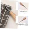 Gatuida 2Pcs Wooden Handle Leather Awl Tool for Bookbinding and