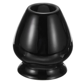 sourcing map Ceramic Chasen Stand 72mm Matcha Whisk Holder Teas Set Whisks Stand Traditional Matcha Tea Chasen Holder Tea Set Accessories for Tea Tasting, Black