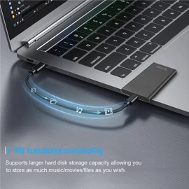 GUSMUBA External Hard Drive, Portable Hard Drive, USB 3.0, 1 TB (970GB) Hard Drive, Data Storage, Slim External, Compatible with PC, Laptop, and Mac. （Black.