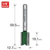 Trend CraftPro Straight Two Flute Router Cutter Bit, 1/4 Inch