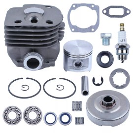For Husqvarna, For Jonsered Cylinder Piston Top End Rebuild Kit for Husqvarna 372 365 362 371 Clutch Drum