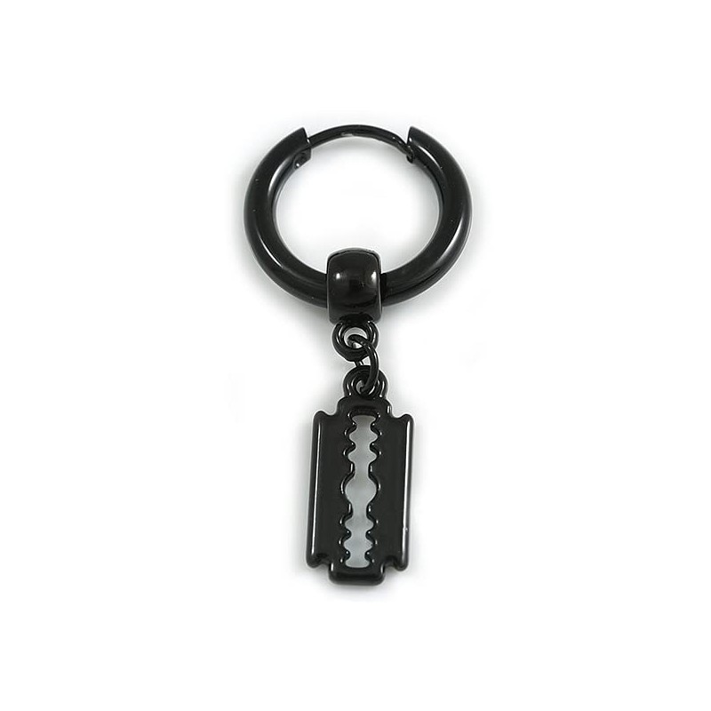 1Pcs Single Dangle Razor Blade Charm Hoop Huggie Earring for