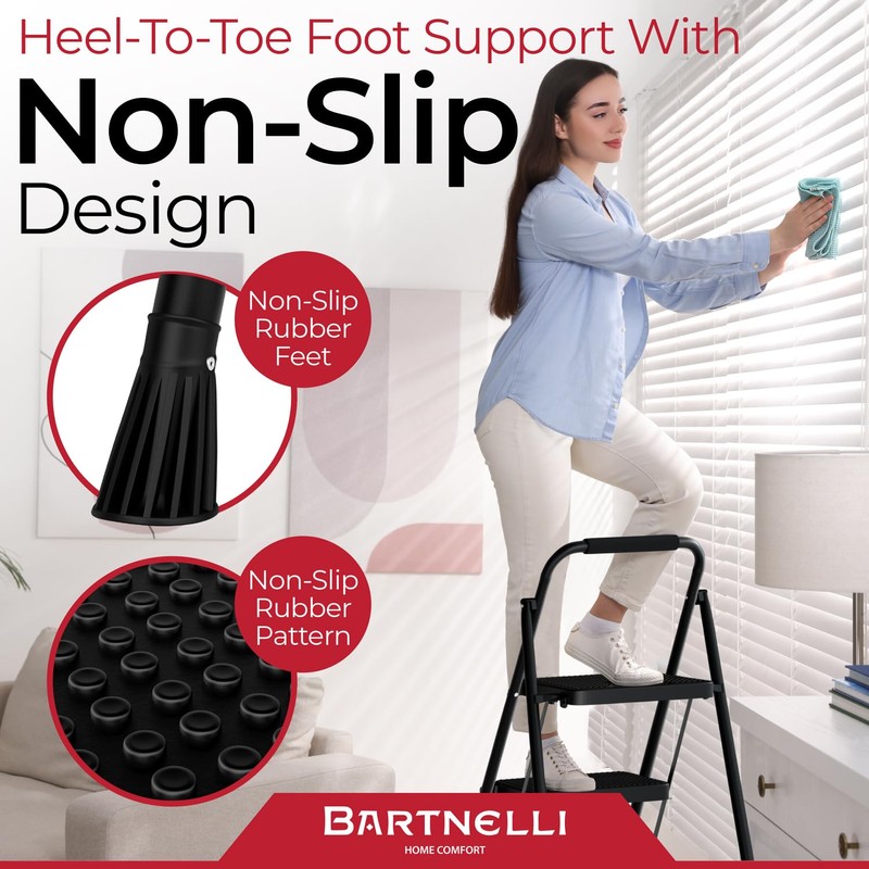 Bartnelli Pro Luxury Step Ladder | European Made 3 Step