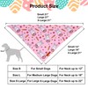 ADOGGYGO Easter Dog Bandana, Pink Rabbit Pattern Dog Scarf, Premium
