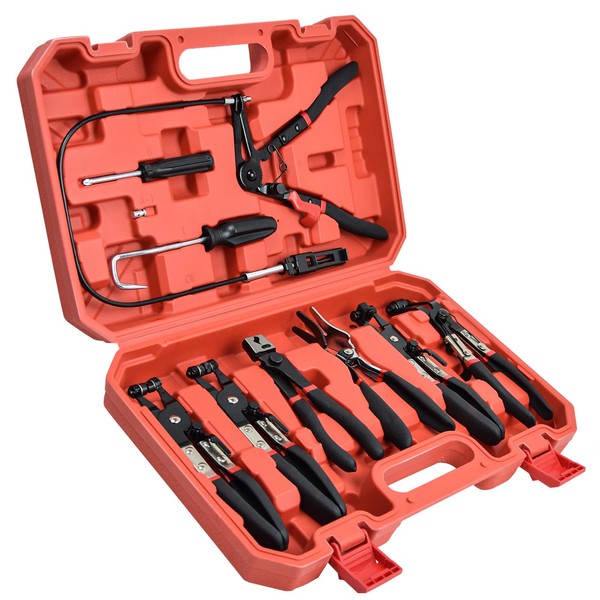 9PCs Hose Clamp Pliers, Flexible Wire Long Reach Hose Clamp