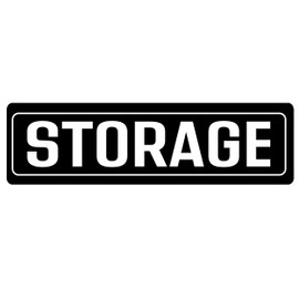 Storage Door Sign Metal Business Retail Store Self Adhesive Aluminum Peel and Stick 8x2 Inch Indoor/Outdoor Black Self-adhesive (1)