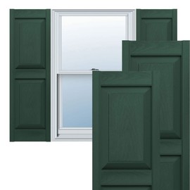 Lifetime LP2S14X05500MG Standard Vinyl Shutters, 14.75-in. W 55-in. H, Midnight Green