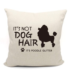 Mancheng-zi Poodle Pillow Covers 18x18, Gifts for Poodle Lovers, Reserved for The Dog Pillow