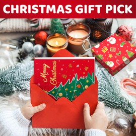 HAPPYPOP Christmas Gifts Stocking Stuffers - Snowman Secret Santa Gifts, Xmas Holiday Socks for 7-9 Years Kids Girls Boys with Greeting Card