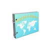 My World Adventures Scrapbook: Wooden Cover, Full Colour Map Design,