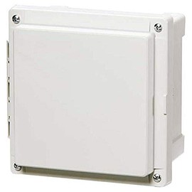 Fibox Enclosures Fibox AR10106SC Arca - JIC Series NEMA 4X Polycarbonate Enclosure Raised Opaque Screw Cover Base with 10-32 Brass Inserts, 10" Width, 10" Length