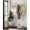 T-shaped Coat Rack Freestanding, Modern Clothes Rack with Rock Slab