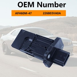 22680-3VA0A Mass Air Flow Sensor Meter [4-Pins] Compatible with Nissan & Infiniti - Altima 14-18, Maxima, Pathfinder 15-16, Murano 15-19,Quest 15-17,QX60 15-16, Rogue 14-17 [4,6Cyl 2.5 3.5L] AFH60M-47