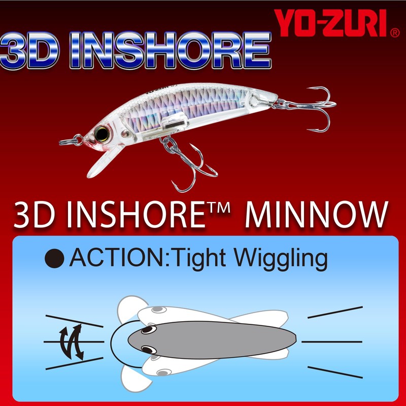 YO-ZURI 3D Inshore Minnow Floating 90mm Salt Lure Color:Yellow