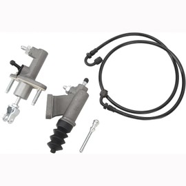 Prefer Warehouse Clutch Master Cyliner & Clutch Slave Cyliner & Braided Line Kit Compatible with Honda Civic Si Type-S Compatible with Acura RSX TSX 2002-2015 Replace 46920743CS