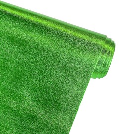 ONEART - Tela de piel sintética suave de color verde metálico, piel de cordero de 0,9 mm, para bolsos, carteras, lazos para el pelo, manualidades