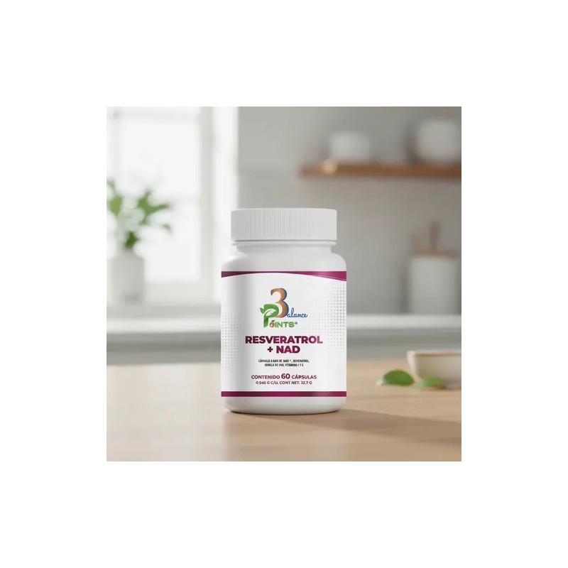 Resveratrol Nad 60 Cap 3 Balance Points, Piel Bella.