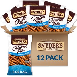Snyder's of Hanover Gluten Free Pretzels, Gluten Free Rods, 8 Oz (Pack of 12)