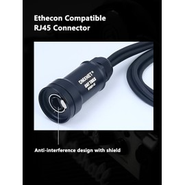 DMXNET XLR Snake Cable to Ethercon Cable, 4 Channel Multi Network Snake Receiver， CAT5/CAT6 DMX512 Network Signal Extender, 6.35mm Stereo Plug, for Stage and Recording Studio, 2.6 Feet (2 Pieces​)