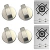 ELEGANTTIN 4 PCS Gas Stove Knob 6mm Universal Cooker Replacement
