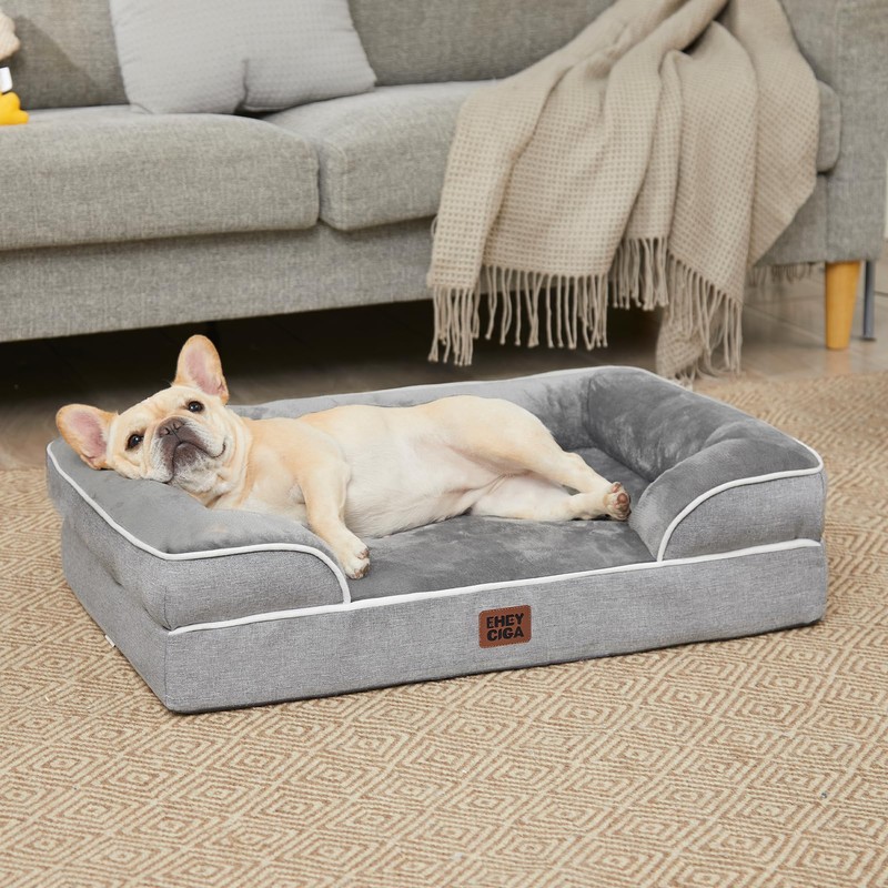 EHEYCIGA Orthopedic Dog Bed for Medium Dogs, Waterproof Memory Foam